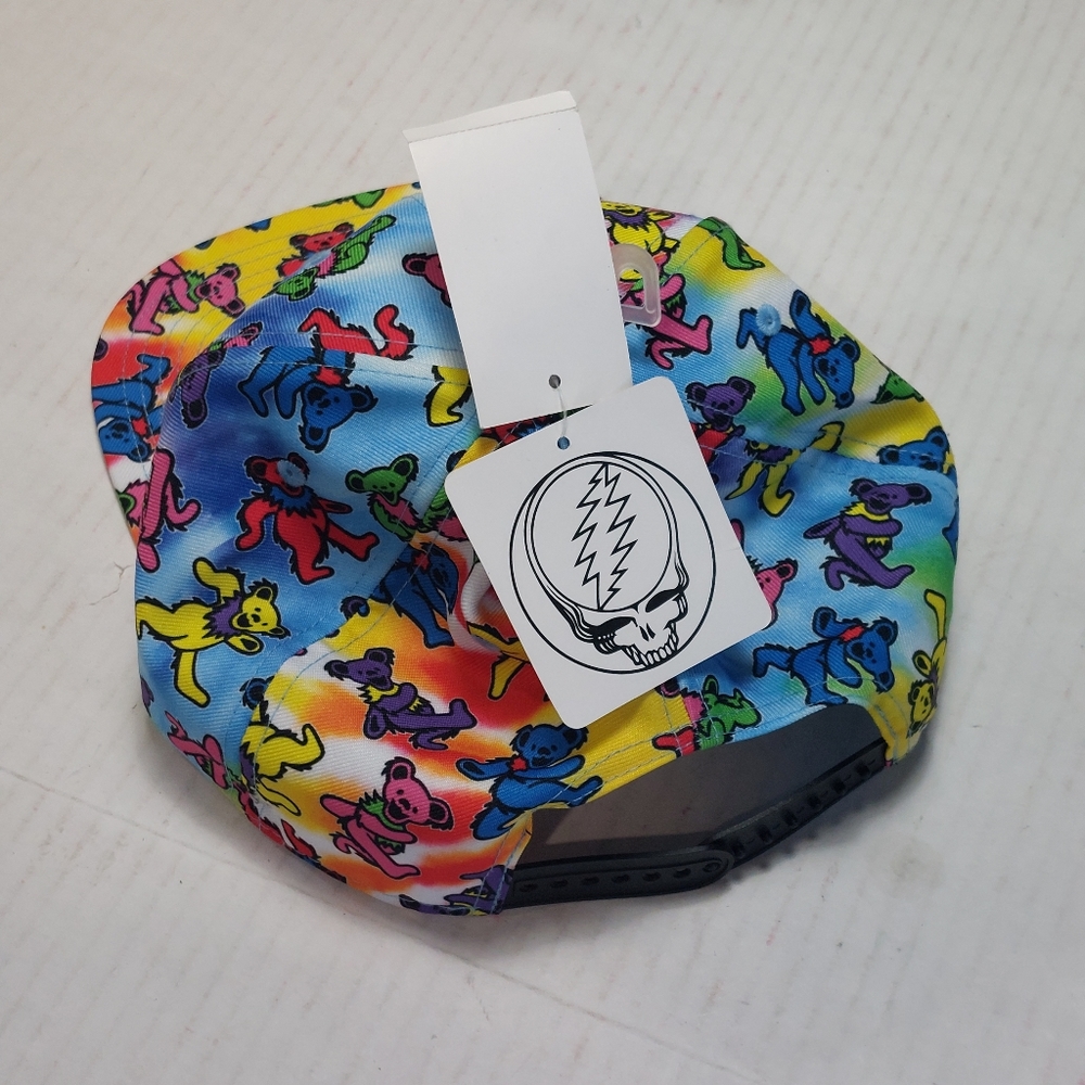 NWT Grateful Men's Multicolor Tie-Dye Snap Back Cap - Picture 6 of 12
